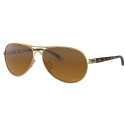 Oakley Feedback sunglasses Polished Gold frame Brown Gradient Polarized lens