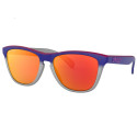 Oakley Frogskins™ (Asia Fit) Splatterfade Collection sunglasses Pink Blue Fades Silver frame Prizm Ruby lens