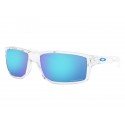 Oakley Gibston sunglasses Polished Clear frame Prizm Sapphire lens