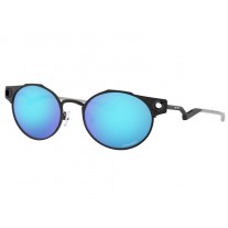 Oakley Deadbolt sunglasses Satin Light Steel frame Prizm Sapphire lens