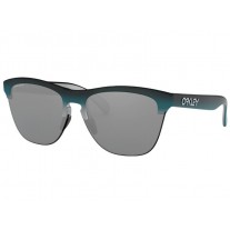 Oakley Frogskins™ Lite Splatterfade Collection sunglasses Black Teal Fade Sliver frame Prizm Black lens