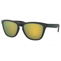 Oakley Frogskins (Asia Fit) sunglasses Matte Black frame Emerald Iridium Polarized lens