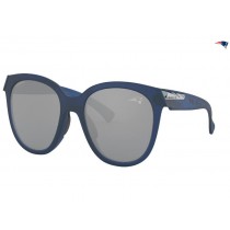 Oakley women New England Patriots Low Key sunglasses Matte Translucent Blue frame Prizm Black lens