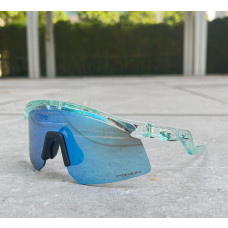 Oakley Hydra Clear/Blue Mirror Shield Sunglasses