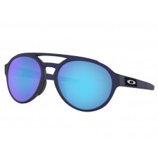 Oakley Forager sunglasses Matte Translucent Blue frame Prizm Sapphire Polarized lens