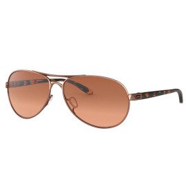 Oakley Feedback sunglasses Rose Gold frame Vr50 Brown Gradient lens