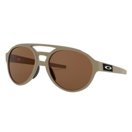 Oakley Forager sunglasses Matte Terrain Tan frame Prizm Tungsten lens